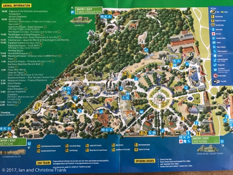 The Vienna Zoo was originally part of the Palace (private zoo), note the circular layout to the right