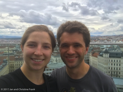 At the top of the tower
